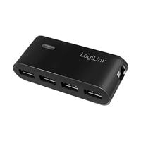 LogiLink UA0085 4-Port Hub USB 2 met Voeding, Zwart