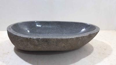 Rivierstenen wasbak RXL220322, 64x40x15 cm