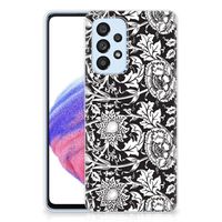 Samsung Galaxy A53 5G TPU Case Black Flowers - thumbnail