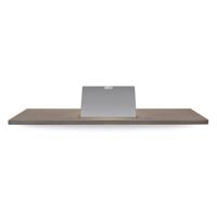 Looox Wooden Bath Shelf 88 cm, massief eiken, old grey, geborsteld rvs