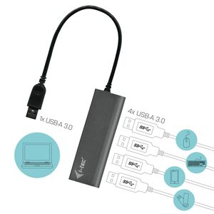 i-tec USB 3.0 Metal Charging HUB 4 Port usb-hub