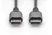 Digitus DB-340105-010-S DisplayPort Adapter [1x DisplayPort stekker - 1x DisplayPort stekker] Zwart Afgeschermd, Rond 1 m - thumbnail