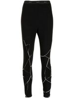 Yohji Yamamoto legging à découpes - Noir