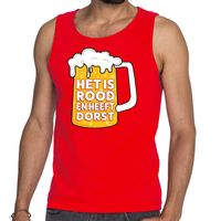 Het is rood en heeft dorst tanktop / mouwloos shirt rood heren 2XL  -