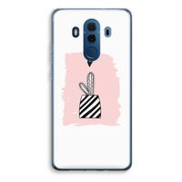 Zwart-wit cactus: Huawei Mate 10 Pro Transparant Hoesje - thumbnail