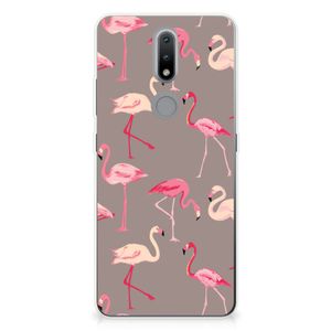 Nokia 2.4 TPU Hoesje Flamingo