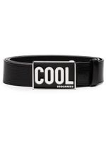 DSQUARED2 ceinture en cuir à plaque Cool - Noir - thumbnail