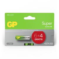 GP 6+4 Super Alkaline 1,5 V AA Mignon LR06 GPSUP15A980C10. Merk:
