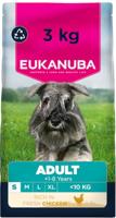 Eukanuba Hondenvoer Droog met verse kip voor kleine rassen, premium droogvoer voor volwassen honden, 3 kg