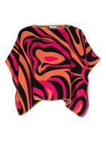 PUCCI Junior poncho à motif abstrait - Rose