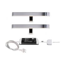 Deko Light Spiegel Line I 2er Bundle Spiegellamp LED vast ingebouwd 8 W Energielabel: G (A - G) Warmwit Zilver