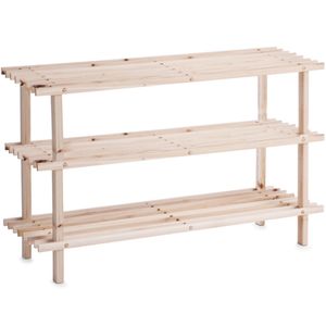 Houten schoenenkast/schoenenrek 3-laags 80 cm