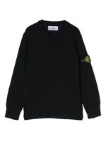 Stone Island Junior compass-patch virgin wool jumper - Bleu