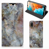 Huawei Y6 2019 Standcase Marmer Grijs