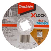 Makita Accessoires E-00418 | Doorslijpschijf | X-LOCK | 125x1,2x22,23mm | RVS | 10 stuks - E-00418 - thumbnail