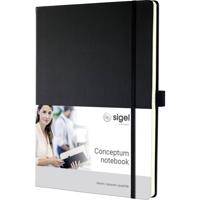 Sigel CONCEPTUM® CO115 Notitieboek Geruit Zwart Aantal paginas: 97 DIN A4+