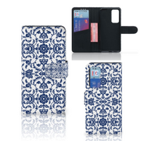 Huawei P40 Hoesje Flower Blue