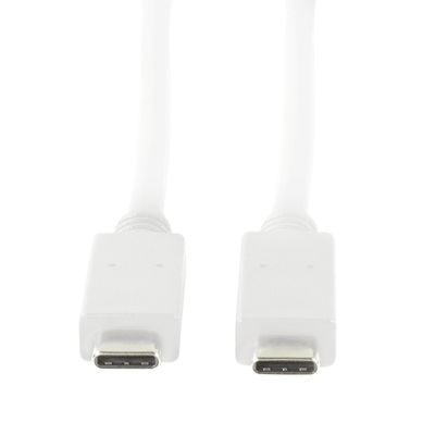LogiLink USB-kabel USB 3.2 Gen1 (USB 3.0 / USB 3.1 Gen1) USB-C stekker, USB-C stekker 0.50 m Wit CU0130