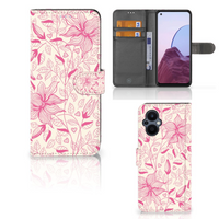 OPPO Reno 8 Lite | OnePlus Nord N20 Hoesje Pink Flowers - thumbnail