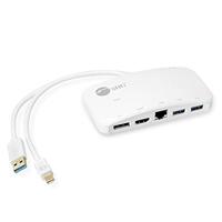 SIIG (JU-H30212-S1) Mini-DP Videodockingstation met USB 3.0 LAN-hub, wit Mini DP Dock met USB 3.0 LAN-hub, wit wit