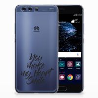 Huawei P10 Plus Siliconen hoesje met naam Heart Smile