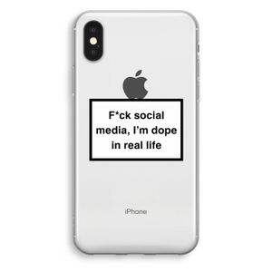 I'm dope: iPhone XS Transparant Hoesje