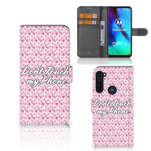 Motorola Moto G Pro Portemonnee Hoesje Flowers Pink DTMP