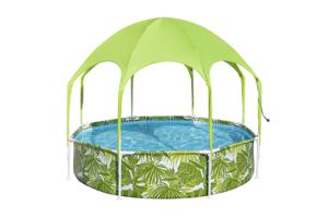 Bestway Splash-in-Shade Rond Bovengronds Zwembad met UV Careful Zonnescherm