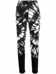 Philipp Plein pantalon slim à imprimé tie dye - Noir