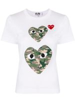 Comme Des Garçons Play t-shirt à logo imprimé - Blanc