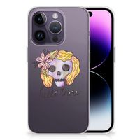 Silicone Back Case Apple iPhone 14 Pro Boho Skull - thumbnail