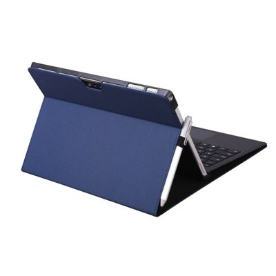 Shop4 - Microsoft Surface Pro 7 Plus Hoes - Book Cover Denim Blauw Shop4 - Microsoft Surface Pro 7 Plus Hoes - Book Cover Denim Blauw
