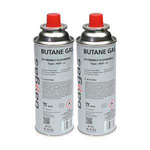 Aansteker gas/butaan gasfles - 2x - 250 ml - voor kooktoestellen/aanstekers