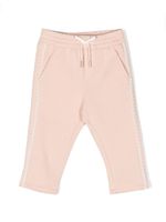 Chloé Kids pantalon de jogging à détails en crochet - Rose