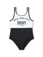 Dkny Kids maillot de bain bicolore à logo imprimé - Noir - thumbnail