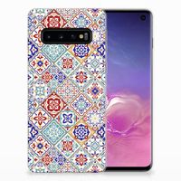 Samsung Galaxy S10 TPU Siliconen Hoesje Tiles Color