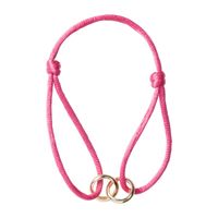 Armband ringen - roze/goud - ø29-30 cm - thumbnail