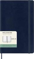 Moleskine 18 Monate Wochen Notizkalender 2025/2026, Large/A5, 1 Wo = 1 Seite, rechts linierte Seite, Weicher Einband, Saphir