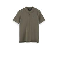Scotch & Soda regular fit polo van biologisch katoen olijfgroen