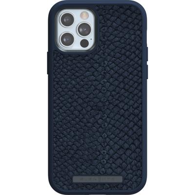 Nordic Elements Njord Apple iPhone 12 / 12 Pro Back Cover Leer Blauw Nordic Elements Njord Apple iPhone 12 / 12 Pro Back Cover Leer Blauw