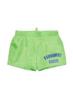 DSQUARED2 KIDS short de bain à logo imprimé - Vert