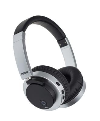 Denver BTN-206 BLACK Headset Bedraad en draadloos Hoofdband Oproepen/muziek Bluetooth Zwart, Zilver