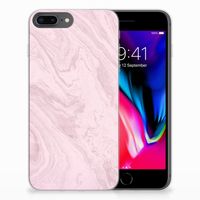 Apple iPhone 7 Plus | 8 Plus TPU Siliconen Hoesje Marble Pink - Origineel Cadeau Vriendin