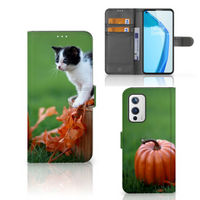 OnePlus 9 Telefoonhoesje met Pasjes Kitten - thumbnail