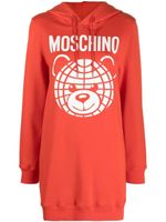 Moschino robe-sweat à logo imprimé - Rouge - thumbnail