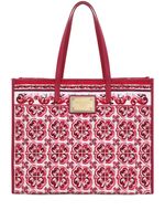 Dolce & Gabbana grand sac cabas à logo imprimé - Rose - thumbnail