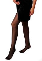 MAMSY Zwangerschapspanty 20den met Fijne Stippen, Made in Italy, Zwart, M