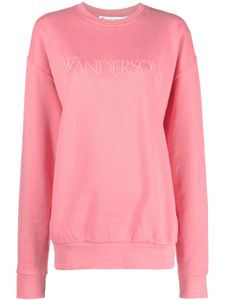 JW Anderson logo-embroidered cotton sweatshirt - Rose