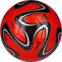 Adidas Voetbal Brazuca Replica Glider rood zwart zilver