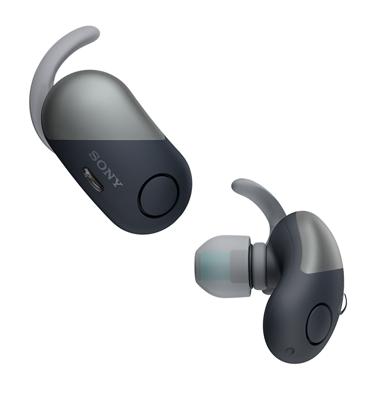 Sony WFSP700NB hoofdtelefoon/headset oorhaak, In-ear Zwart Bluetooth